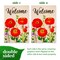 G128 Spring Welcome Red Orange Flowers Garden Flag 12x18 In Double Sided Yard Garden Lawn Decoration